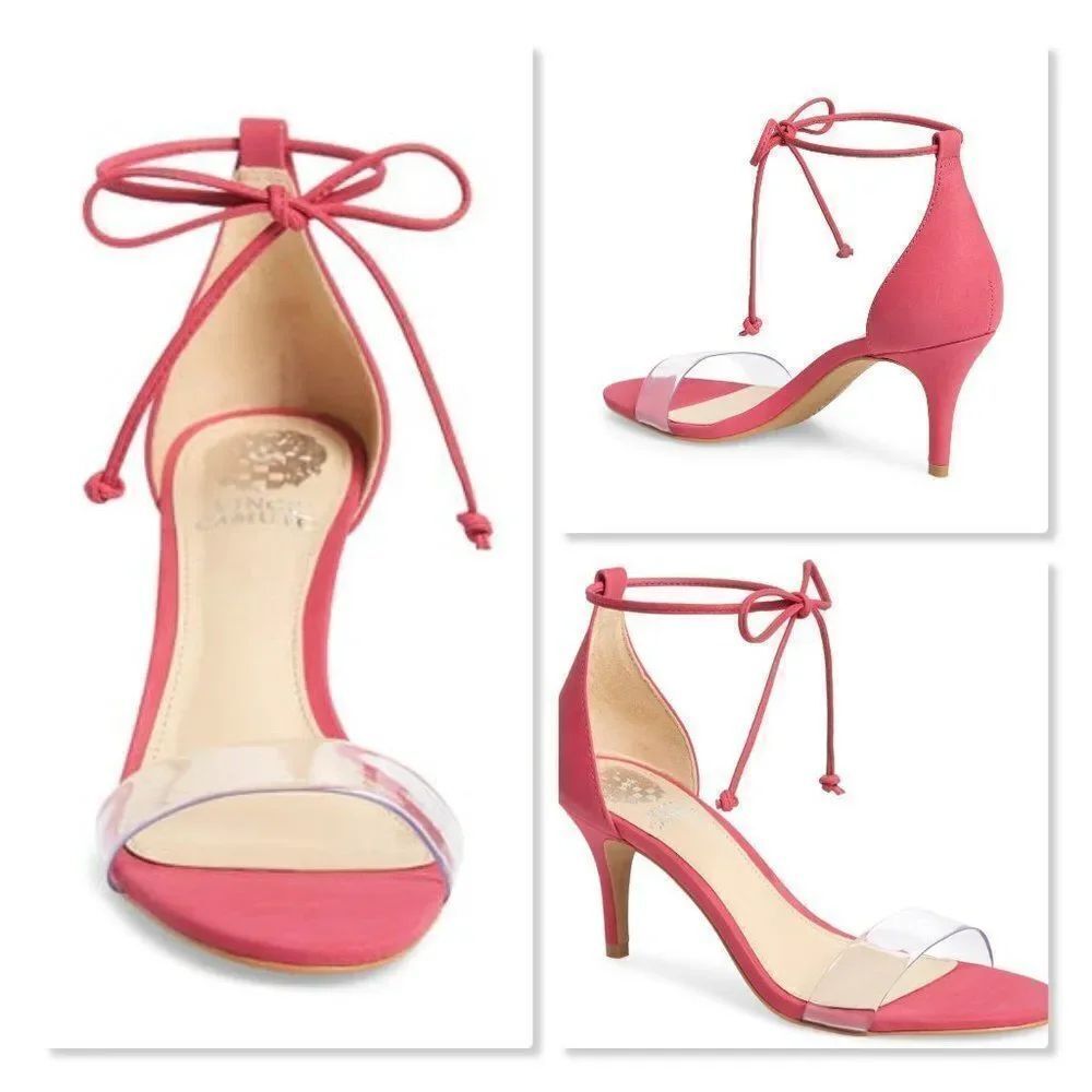 Vince Camuto Presinda Ankle Strap Sandal size 7 in Pink - NEW